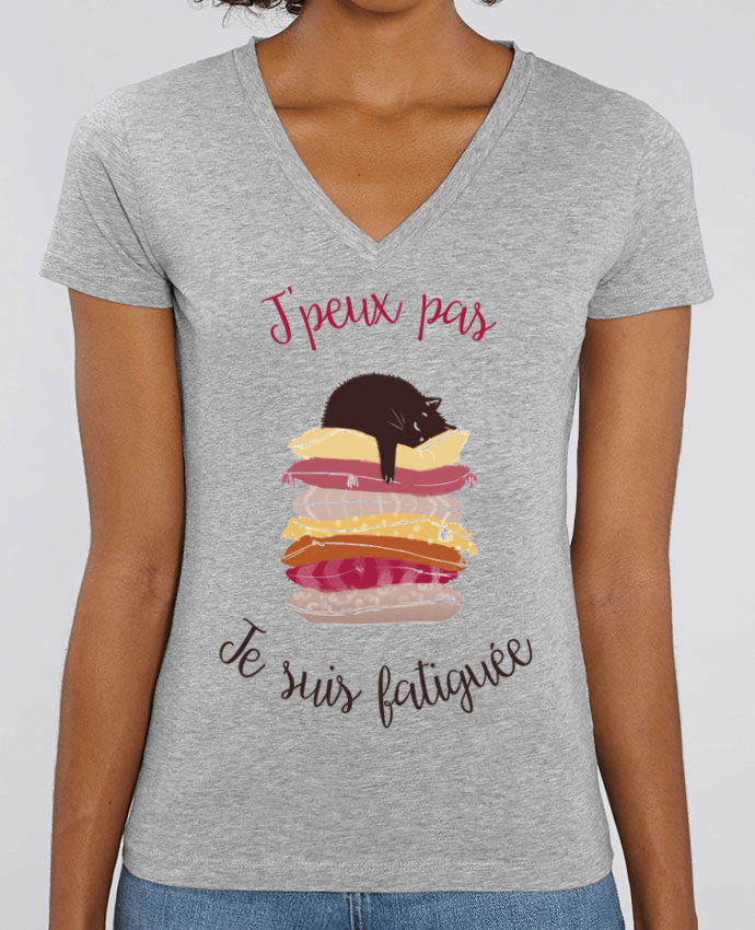 Tee-shirt femme J'peux pas je suis fatiguée Par  La boutique de Laura