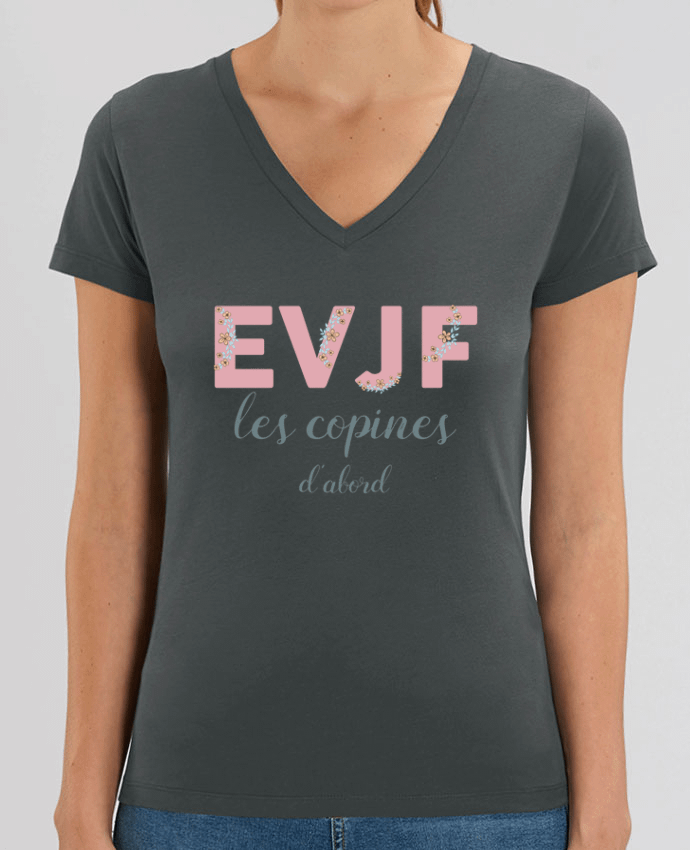 Tee Shirt Femme Col V Stella EVOKER EVJF - les copines d'abord Par  tunetoo