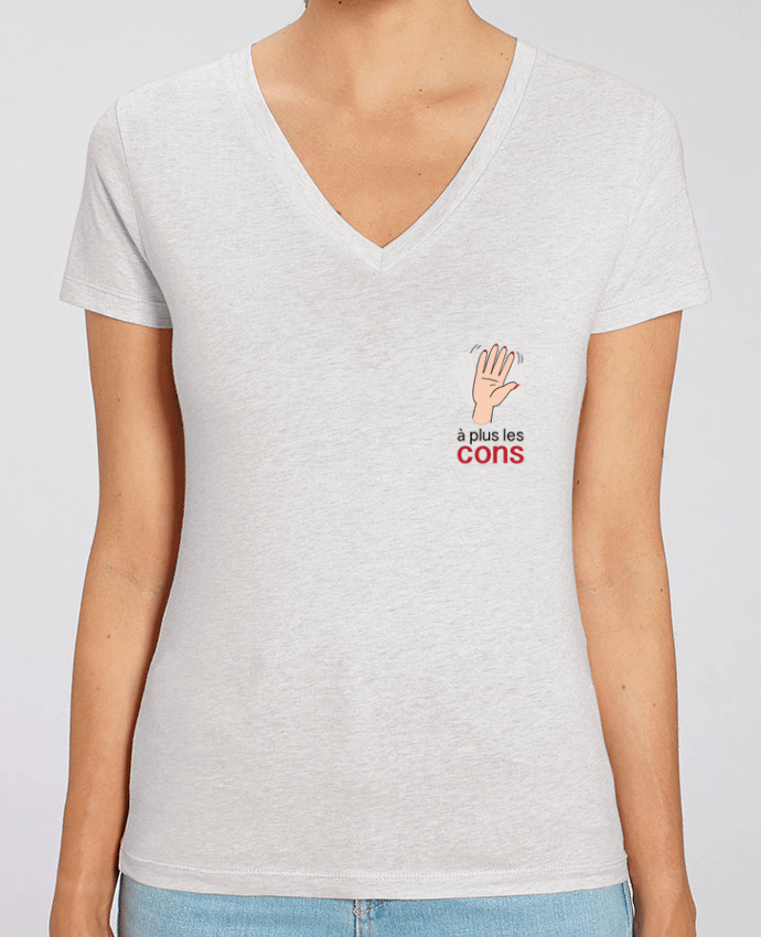 Women V-Neck T-shirt Stella Evoker A plus les cons Par  el2410