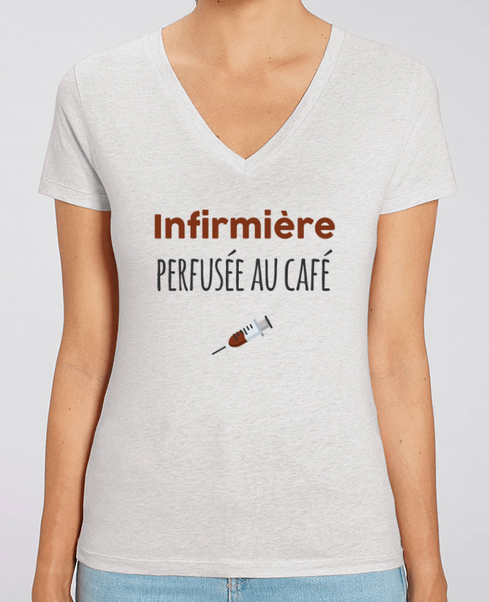 Tee-shirt femme Infirmière perfusée au café Par  tunetoo