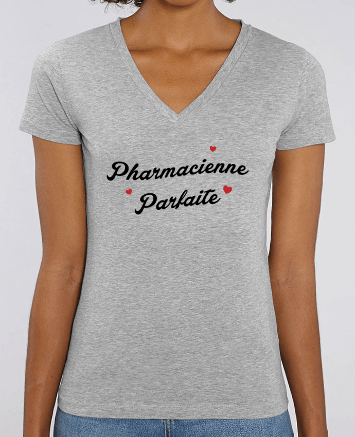 Women V-Neck T-shirt Stella Evoker Pharmacienne byfaite Par  tunetoo