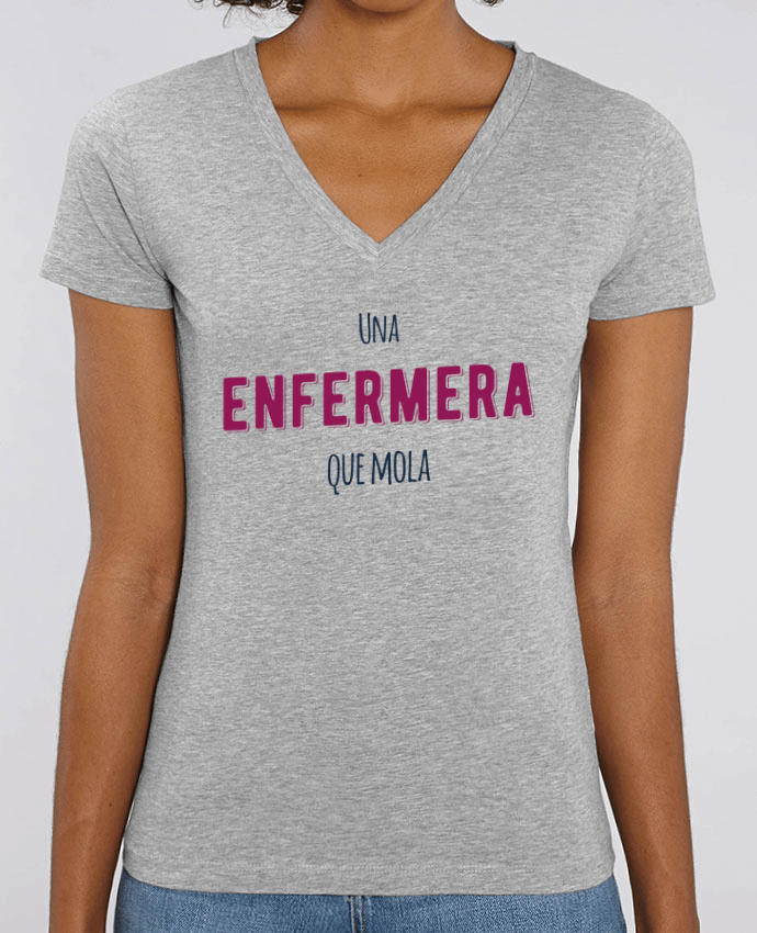 Women V-Neck T-shirt Stella Evoker Un enfermera  que mola Par  tunetoo