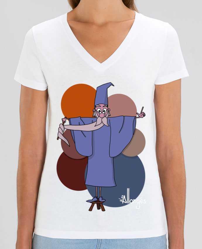 Camiseta Mujer Cuello V Stella EVOKER MERLIN L'ENCHANTEUR Par  lesallonges