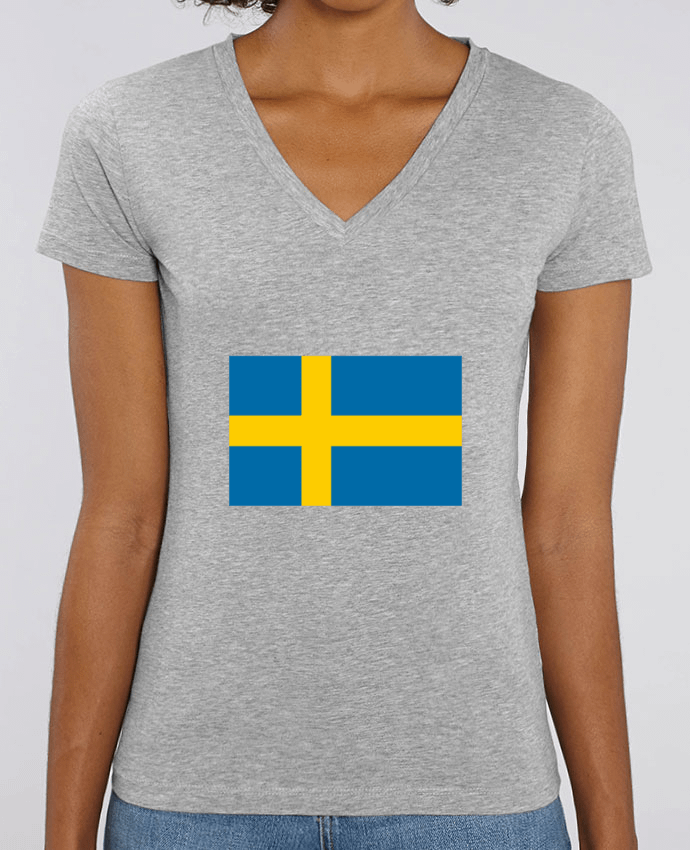 Women V-Neck T-shirt Stella Evoker SWEDEN Par  Dott
