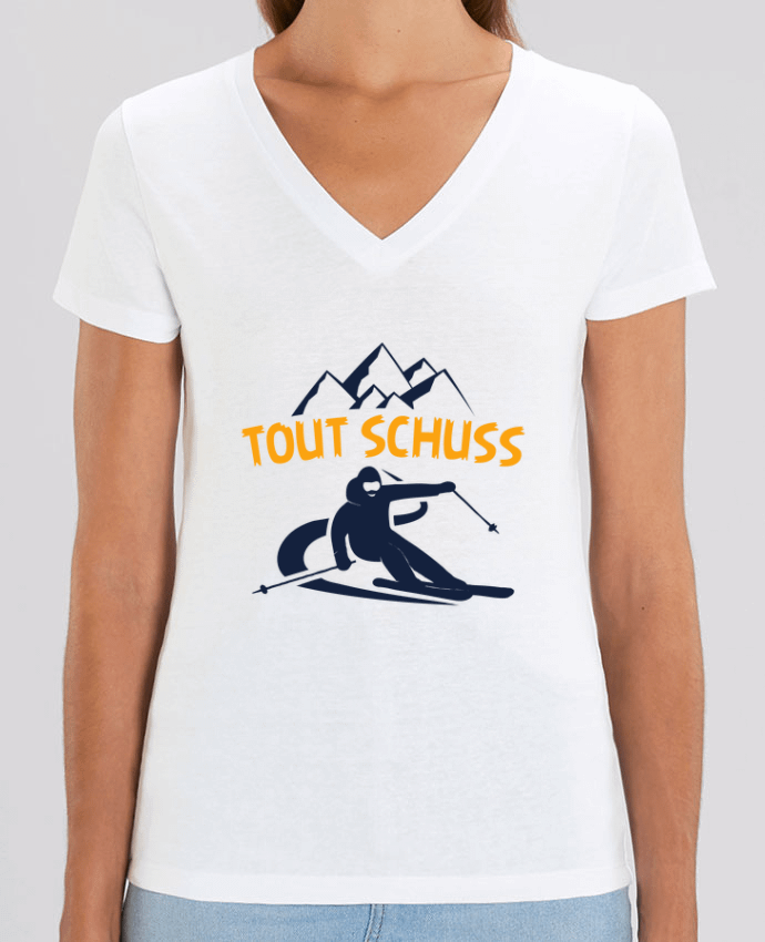 Women V-Neck T-shirt Stella Evoker Tout Schuss - Ski Par  tunetoo