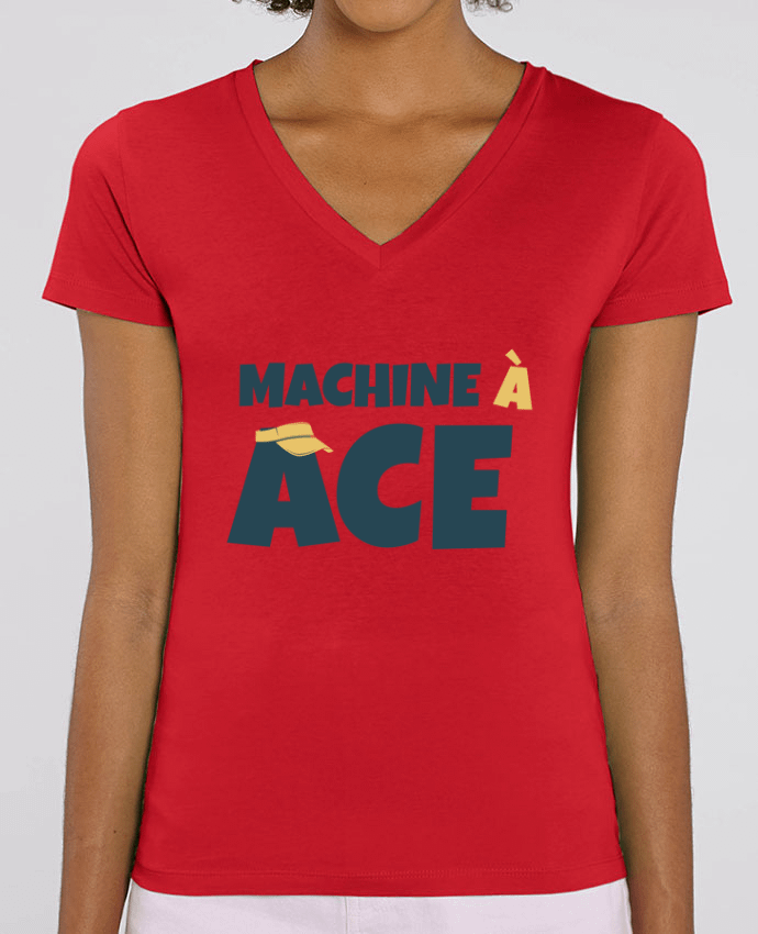 Women V-Neck T-shirt Stella Evoker Machine à ACE Par  tunetoo