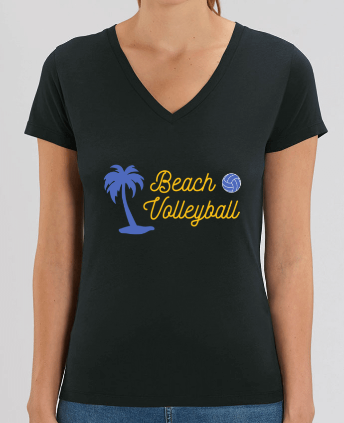 Camiseta Mujer Cuello V Stella EVOKER Beach volleyball Par  tunetoo