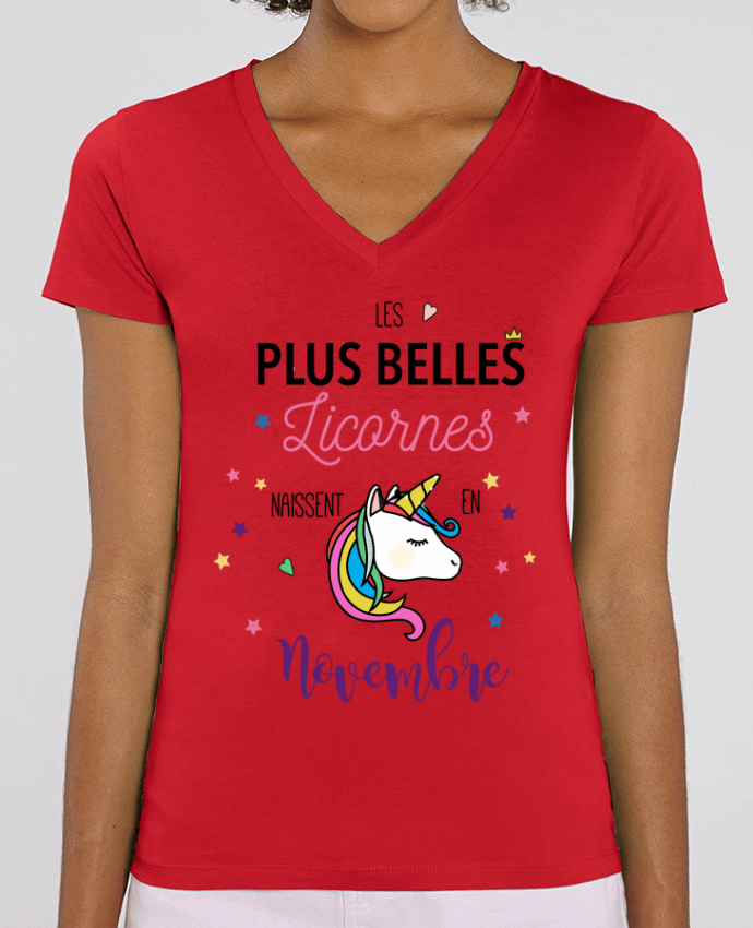 Tee-shirt femme Les plus belles licornes / Novembre Par  La boutique de Laura