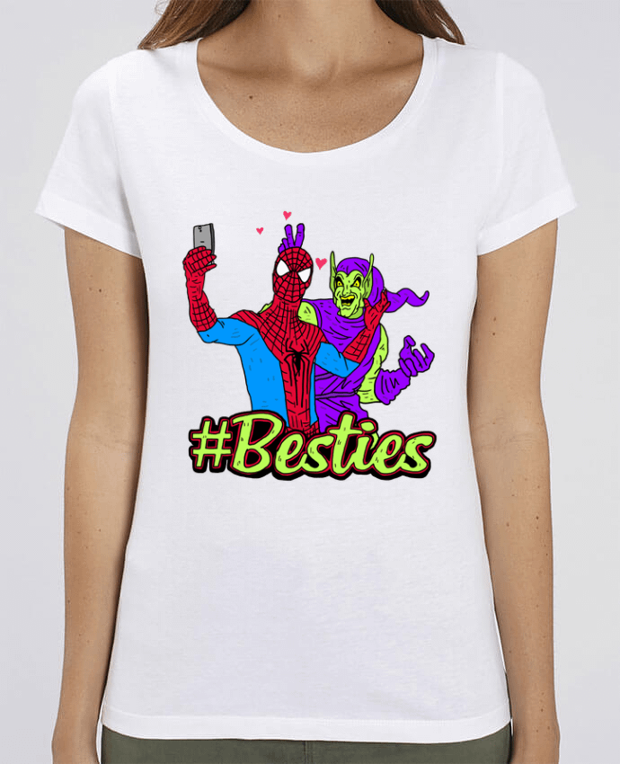 T-shirt Femme #Besties Spiderman par Nick cocozza