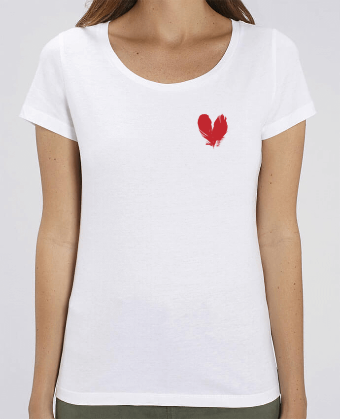 Essential women\'s t-shirt Stella Jazzer coeur de plumes by Studiolupi
