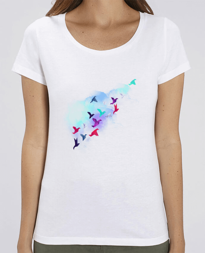 Essential women\'s t-shirt Stella Jazzer Paper birds by robertfarkas