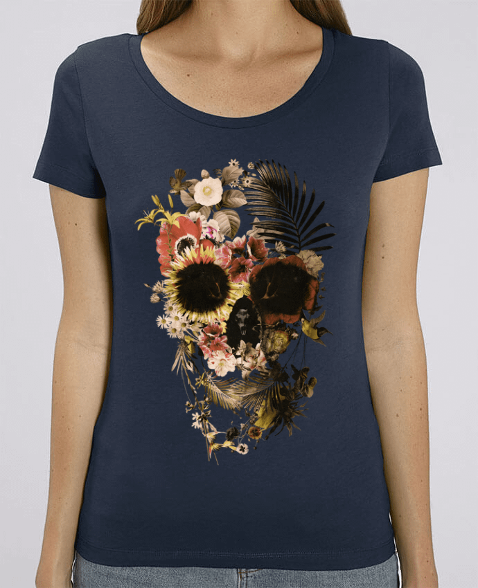 Essential women\'s t-shirt Stella Jazzer Garden Skull by ali_gulec