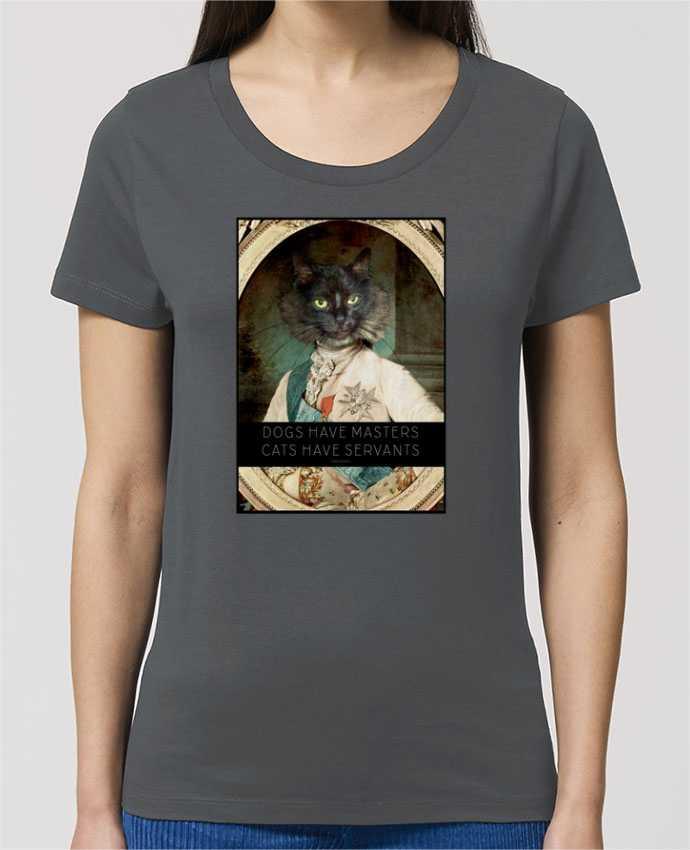 Essential women\'s t-shirt Stella Jazzer King Cat by Tchernobayle