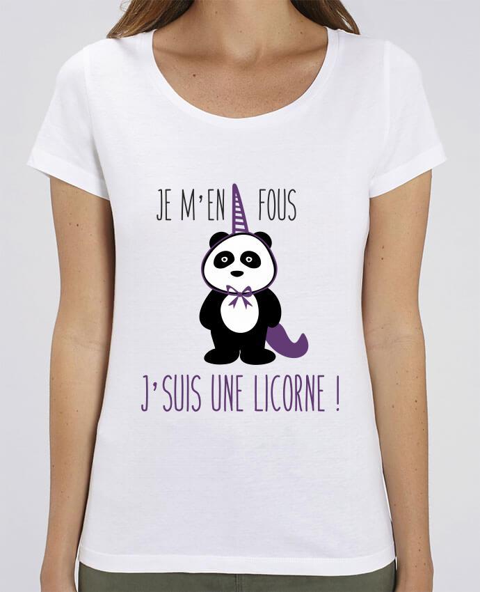 Essential women\'s t-shirt Stella Jazzer Je m'en fous j'suis une licorne by Benichan