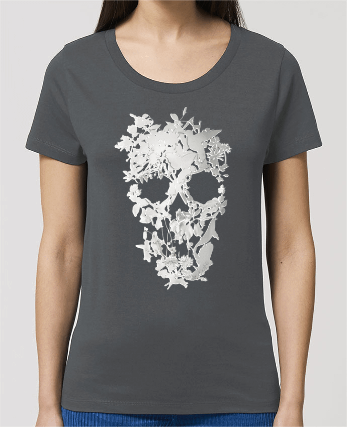 Essential women\'s t-shirt Stella Jazzer Simple Skull by ali_gulec