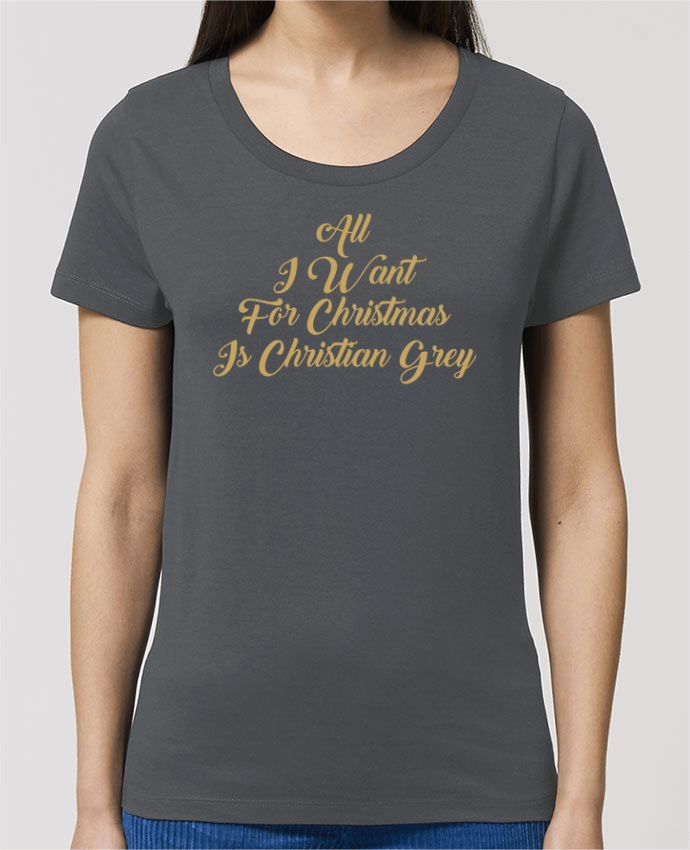T-shirt Femme All I want for Christmas is Christian Grey par tunetoo
