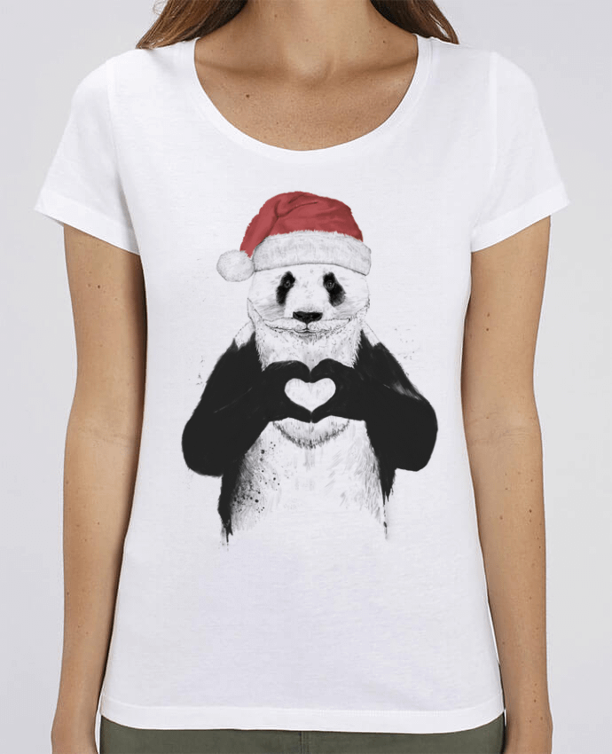 Camiseta Essential pora ella Stella Jazzer Santa Panda por Balàzs Solti
