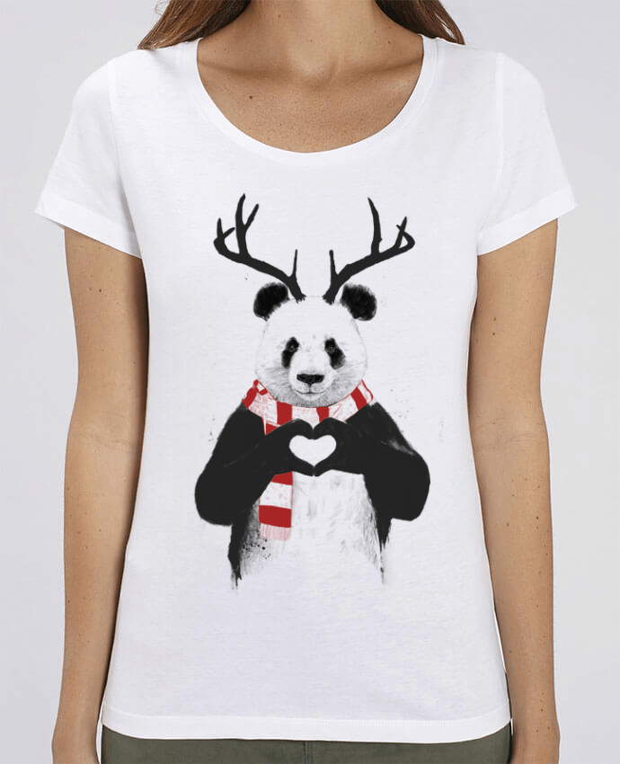 Camiseta Essential pora ella Stella Jazzer X-mas Panda por Balàzs Solti