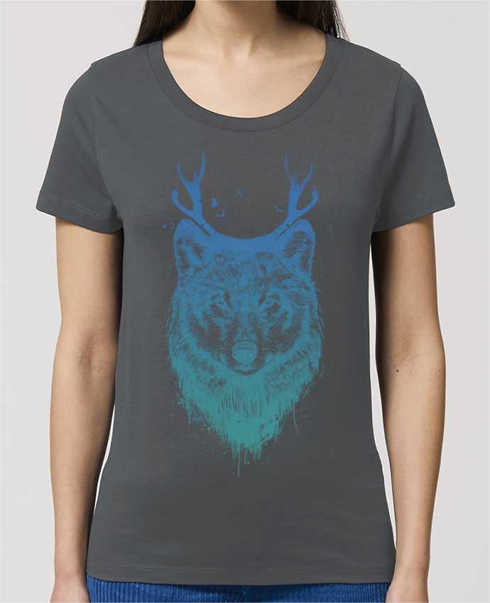 Essential women\'s t-shirt Stella Jazzer Deer-Wolf by Balàzs Solti