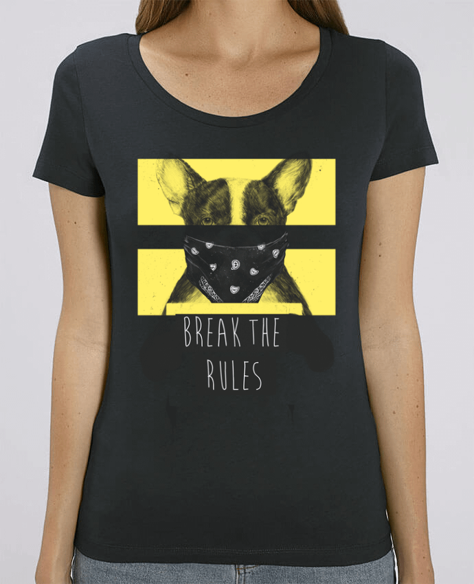 Camiseta Essential pora ella Stella Jazzer rebel_dog_yellow por Balàzs Solti