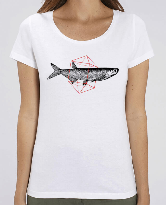 Essential women\'s t-shirt Stella Jazzer Fish in geometrics by Florent Bodart