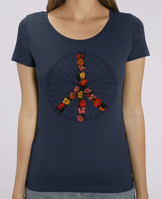 Camiseta Essential pora ella Stella Jazzer Peace and Bike por Florent Bodart