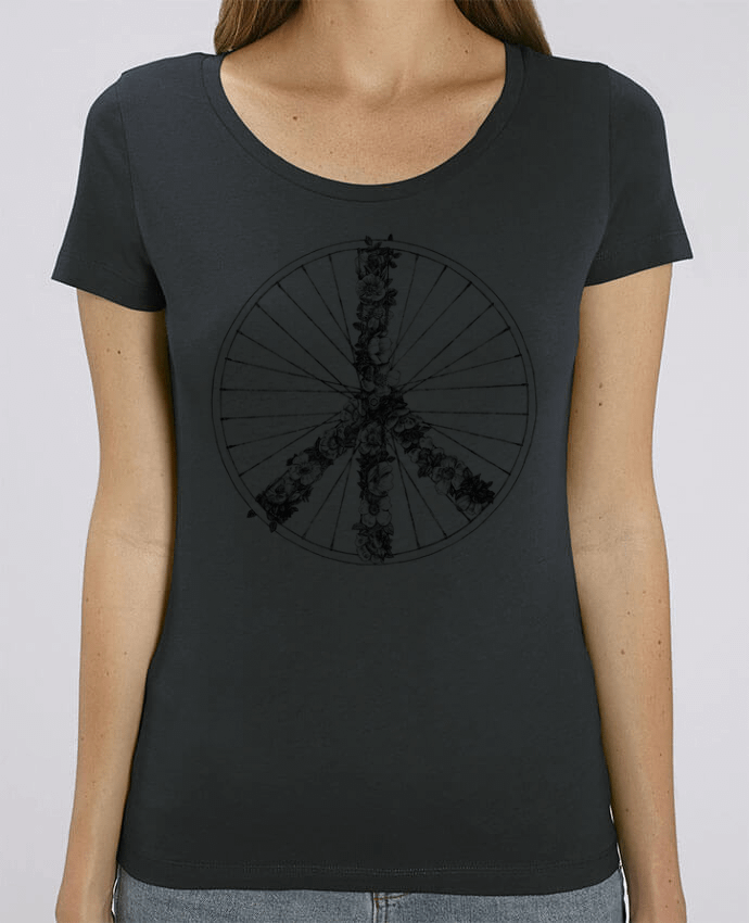 Camiseta Essential pora ella Stella Jazzer Peace and Bike Lines por Florent Bodart