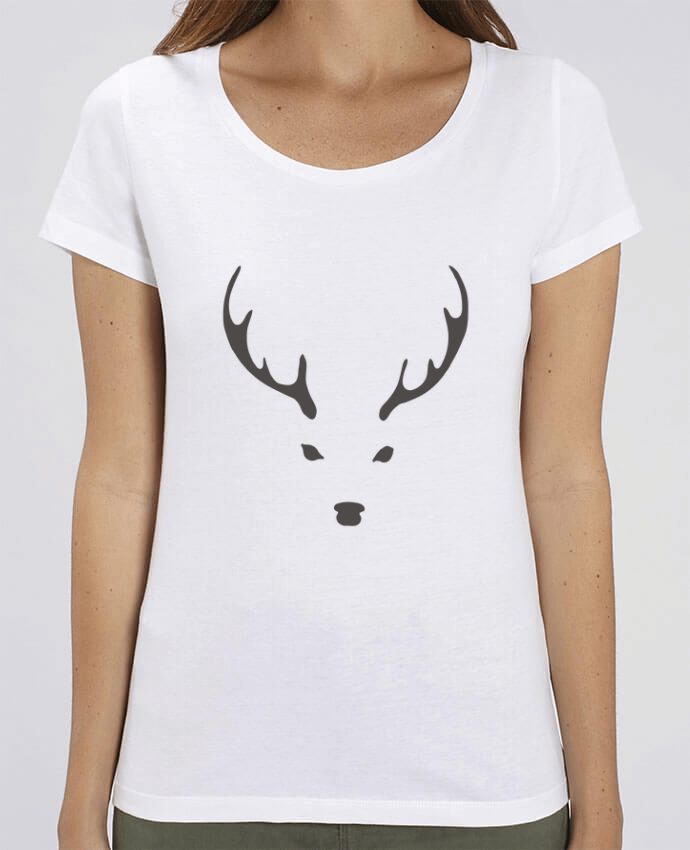Camiseta Essential pora ella Stella Jazzer WHITE DEER por Morozinka