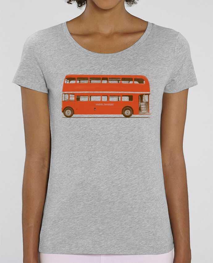 Essential women\'s t-shirt Stella Jazzer Red London Bus by Florent Bodart