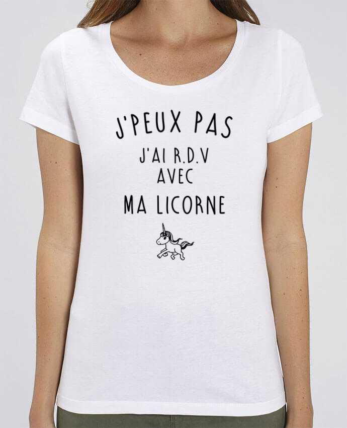 Essential women\'s t-shirt Stella Jazzer J'peux pas j'ai r.d.v avec ma licorne by La boutique de Laura