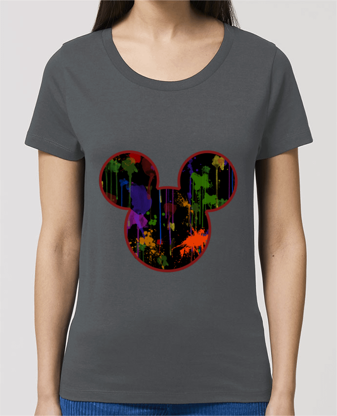 Camiseta Essential pora ella Stella Jazzer Tete de Mickey version noir por Tasca