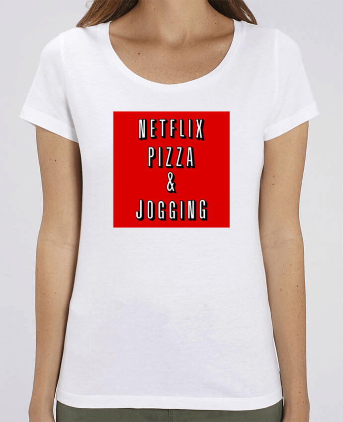 T-shirt Femme Netflix Pizza & Jogging par WBang