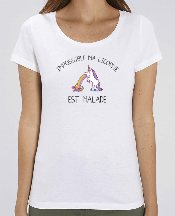 T-shirt Femme Impossible ma licorne est malade ! par tunetoo