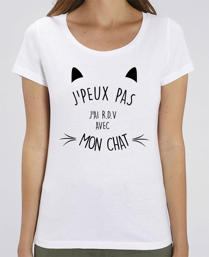 T-shirt Femme J'peux pas j'ai R.D.V avec mon chat par La boutique de Laura