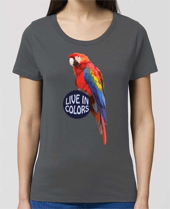 T-shirt Femme Perroquet - Live in colors par justsayin