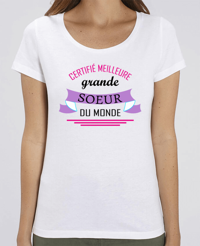 T-shirt Femme Certifié meilleure grande sœur du monde par tunetoo