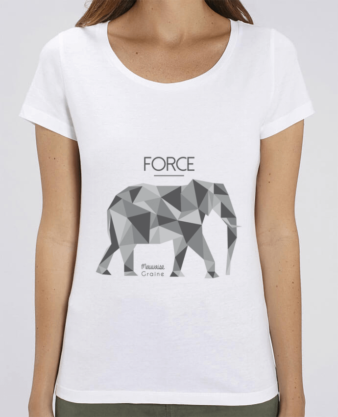 T-shirt Femme Force elephant origami par Mauvaise Graine