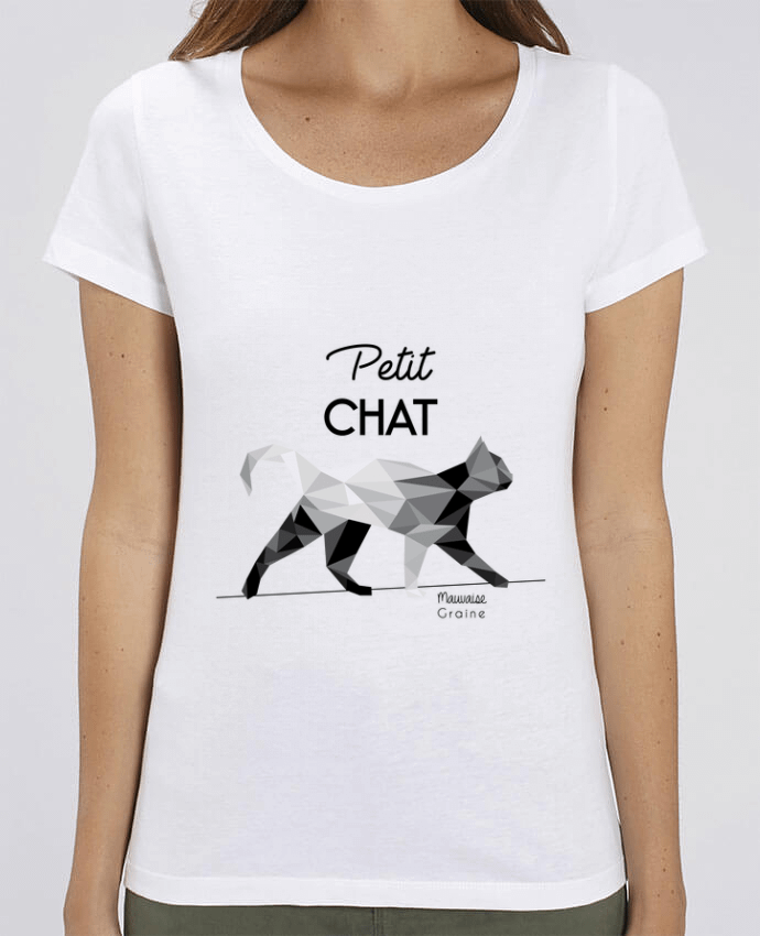 T-shirt Femme Petit chat origami par Mauvaise Graine