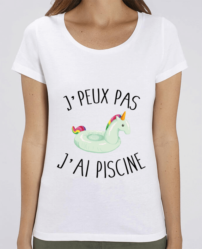 Essential women\'s t-shirt Stella Jazzer Je peux pas j'ai piscine by FRENCHUP-MAYO