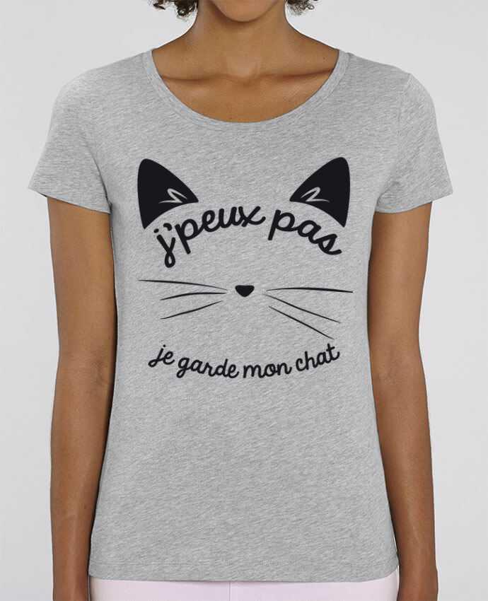 T-shirt Femme Je peux pas je garde mon chat par FRENCHUP-MAYO