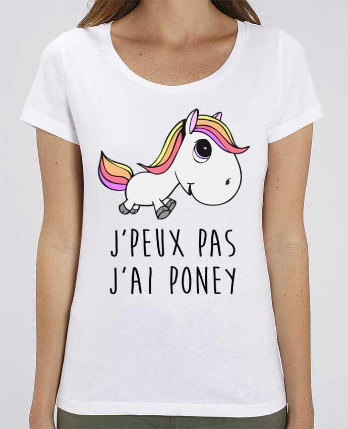 Essential women\'s t-shirt Stella Jazzer Je peux pas j'ai poney by FRENCHUP-MAYO