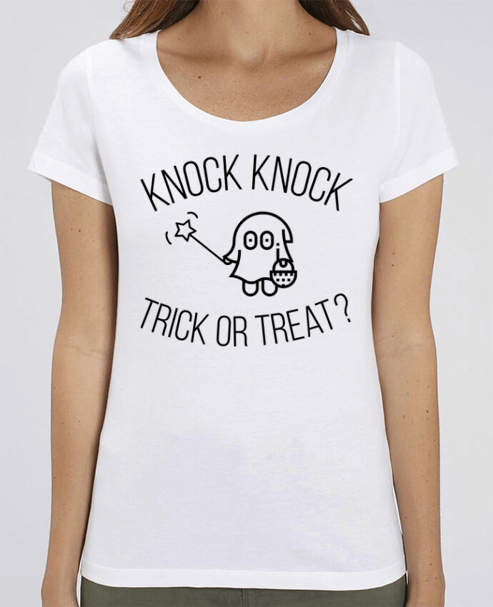T-shirt Femme Knock Knock, Trick or Treat? par tunetoo