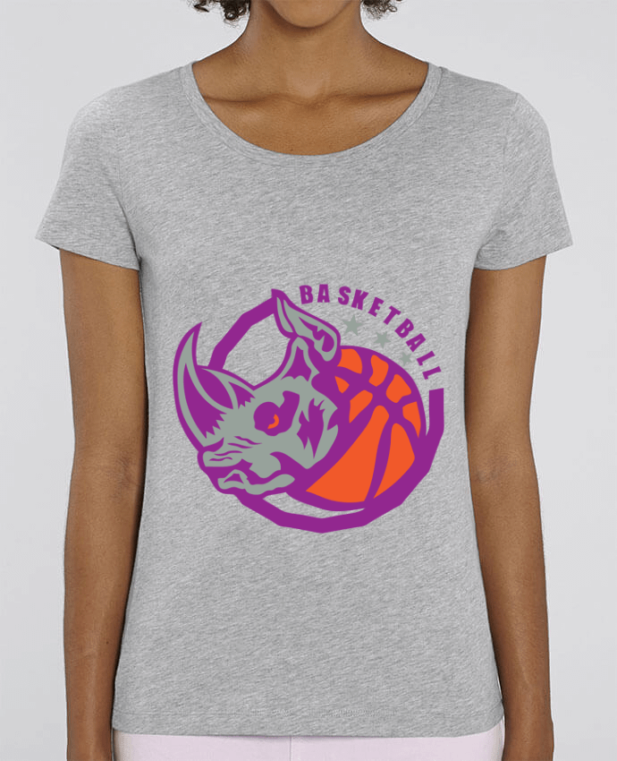 T-shirt Femme basketball  rhinoceros logo sport club team par Achille
