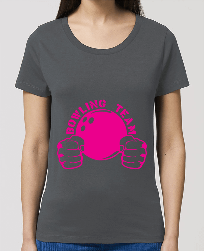 Camiseta Essential pora ella Stella Jazzer bowling team poing fermer logo club por Achille