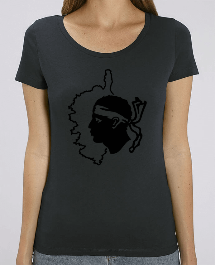 Essential women\'s t-shirt Stella Jazzer Corse Carte et drapeau by Freeyourshirt.com