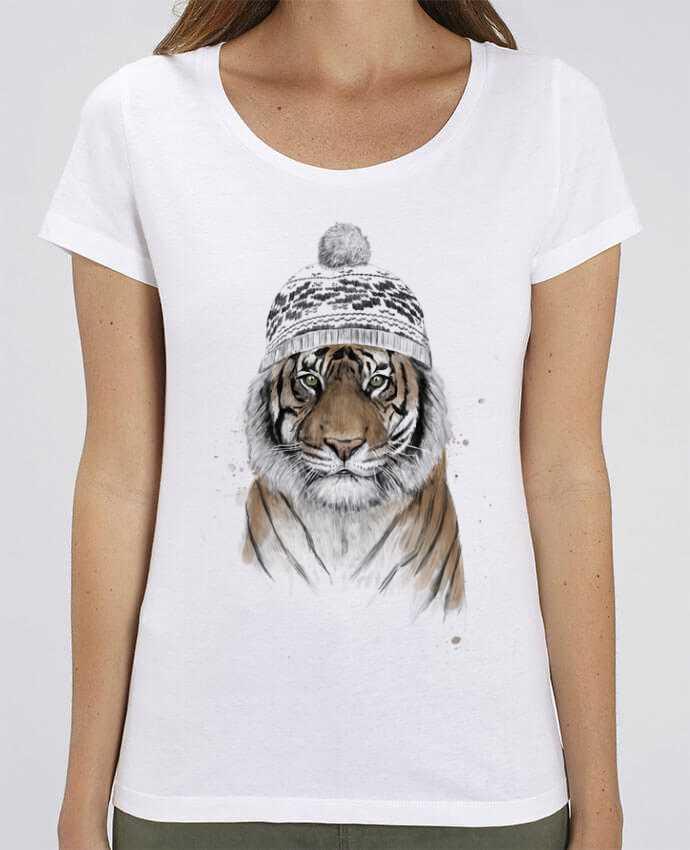 Essential women\'s t-shirt Stella Jazzer Siberian tiger by Balàzs Solti