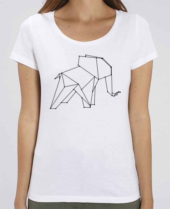 Essential women\'s t-shirt Stella Jazzer Origami elephant by /wait-design