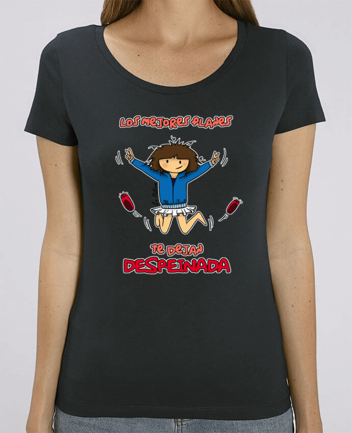 T-shirt Femme Los mejores planes te dejan despeinada par lunática