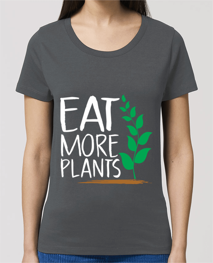 Essential women\'s t-shirt Stella Jazzer Eat more plants by Bichette