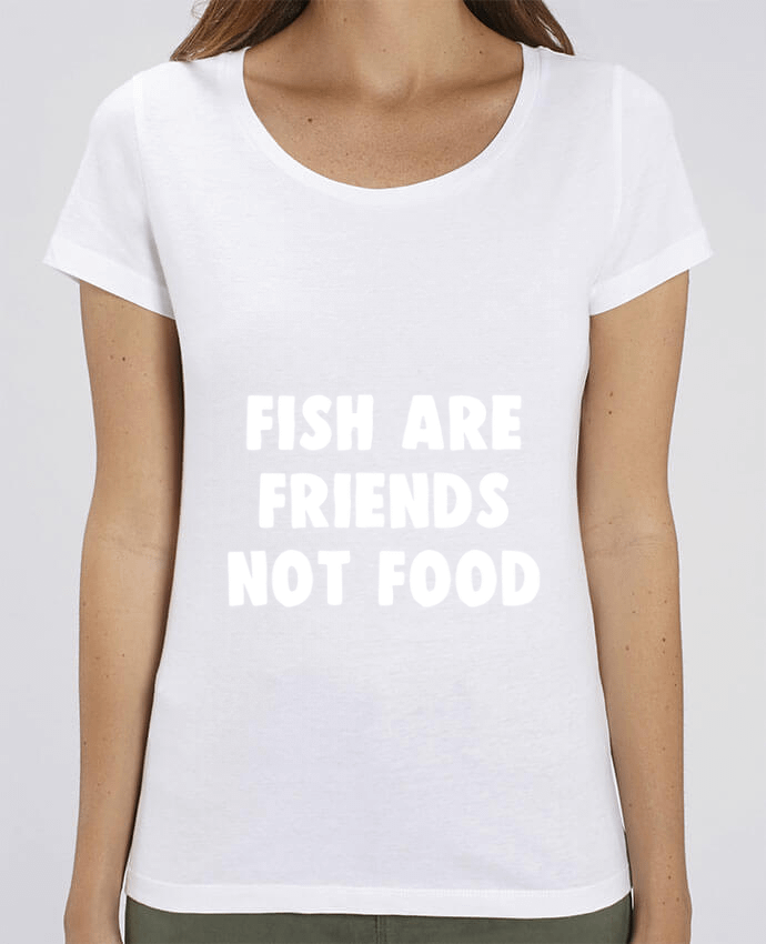 Essential women\'s t-shirt Stella Jazzer Fish are firends not food by Bichette
